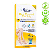 Disaar Hair Removal Wax Strips (Sensitive Skin Aloe Vera + Vitamin E) – 20Pcs