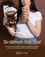 Glowming Choco Chocolate Powder Drink Mix 200g - 3Pcs Combo + FREE Ceramic Mug Gift Set