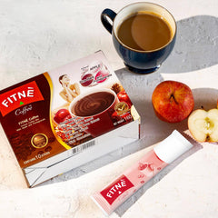 FITNE Premium Instant Coffee Mix – Apple, Pomegranate & L-Carnitine - 15gm × 10 Sachets
