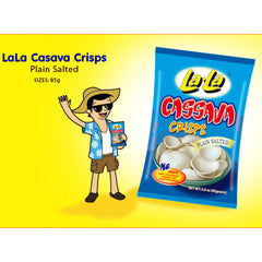La La Cassava Crisps Plain Salted Snacks - 85g
