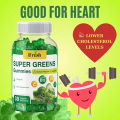 iFresh SUPER GREENS GUMMIES – Detox, Digestive Health & Immune Support (30 Gummies)