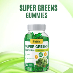 iFresh SUPER GREENS GUMMIES – Detox, Digestive Health & Immune Support (30 Gummies)