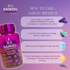 SAIKOU Premium Glutathione Plus 60 Capsules