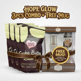 Hope Glow Cookie Butter Latte DTX – 8 Sachets (120g) | 3 Pcs Combo + FREE Coffee Mug