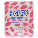 Happy Cotton Balls Soft And Gentle For Many Uses - 50 Balls