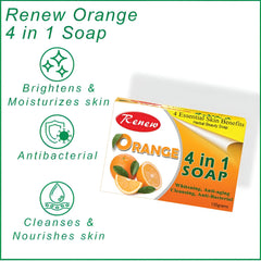 Renew Orange 4 in 1 Soap (Whitening Anti-aging Cleansing & Anti-Bacterial) - 135g