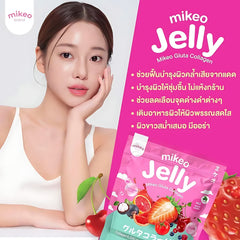 Mikeo Jelly Gluta Collagen – Strawberry Flavor (30 Sachets x 15g)