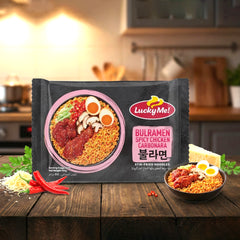 Lucky Me! Bulramen Spicy Chicken Carbonara Stir-Fried Noodles – 60g