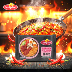 Lucky Me! Bulramen Spicy Chicken Carbonara Stir-Fried Noodles – 60g