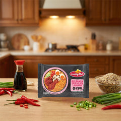 Lucky Me! Bulramen Spicy Chicken Carbonara Stir-Fried Noodles – 60g