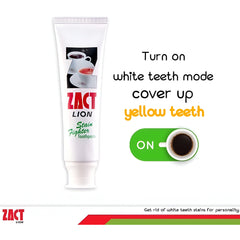 Zact Lion Stain Fighter Toothpaste(Shiny White Teeth & Fresh Breath)- 160g