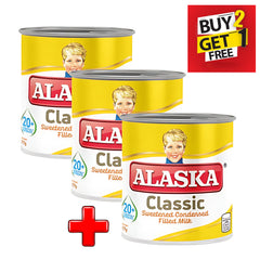 Alaska Classic Sweetened Condensed Filled Milk – 377g (2+1 Offer)