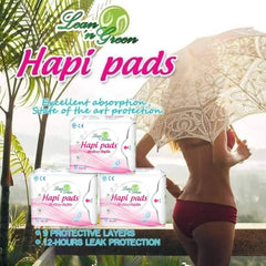 Lean’n Green Hapi Pads Sanitary Napkin Day Use - 3 PCS COMBO Pack( 10 Pads Each)