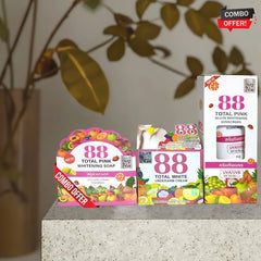88 Total Care Combo Pack (White Underarm Cream + Pink Whitening Soap + Pink Gluta Whitening SPF50 Sunscreen)