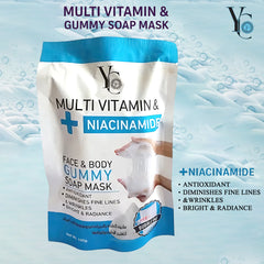 YC Multi Vitamin & Niacinamide Face & Body Gummy Soap Mask – 100g