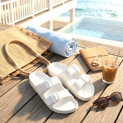 Slipper Double Buckle EVA Comfort Slides- Unisex style