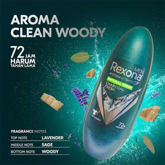 REXONA Men Anti-Perspirant Roll On – Natural Fresh Charcoal Fresh 45ml