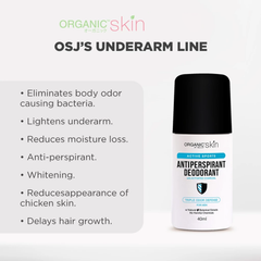 Organic Skin Active Sports Antiperspirant Deodorant For Men - 40ml
