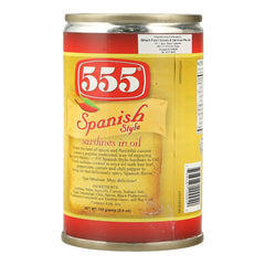 555 Spanish Style Sardines in Oil – 155g × 3 Cans (Offer)