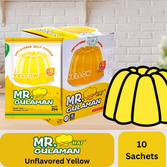 Mr. Hat Gulaman Unflavored Yellow Jelly Powder - 25g x 10 Sachets
