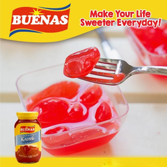 Buenas Sugar Palm Fruit Kaong In Syrup (Red) - 340g