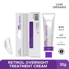 Luxe Organix Retinol + Bakuchiol Overnight Glow Gentle Treatment Cream - 30g