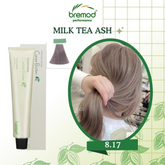 Bremod Premium 8.17 Milk Tea Ash Hair Color with Oxidizer Combo