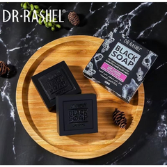 Dr.Rashel Black Soap Collagen & Charcoals Deep Cleansing - 100g
