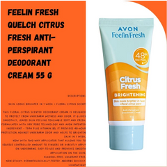 Avon Feelin Fresh Quelch Citrus Fresh Anti-perspirant Deodorant Cream - 55g