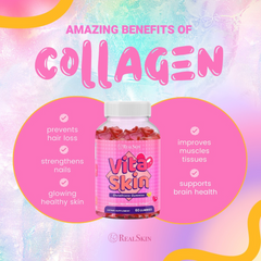 Real Skin Vita Skin Glutathione Gummies 1+1 Offer