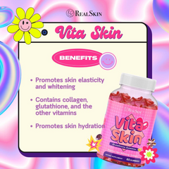 Real Skin Vita Skin Glutathione Gummies 1+1 Offer