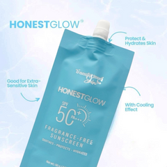 Honest Glow SPF50+ PA+++ Fragrance Free Sunscreen - 50g