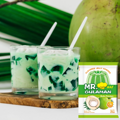 Mr. Hat Gulaman Buko Pandan Jelly Powder - 25g x 10 Sachets