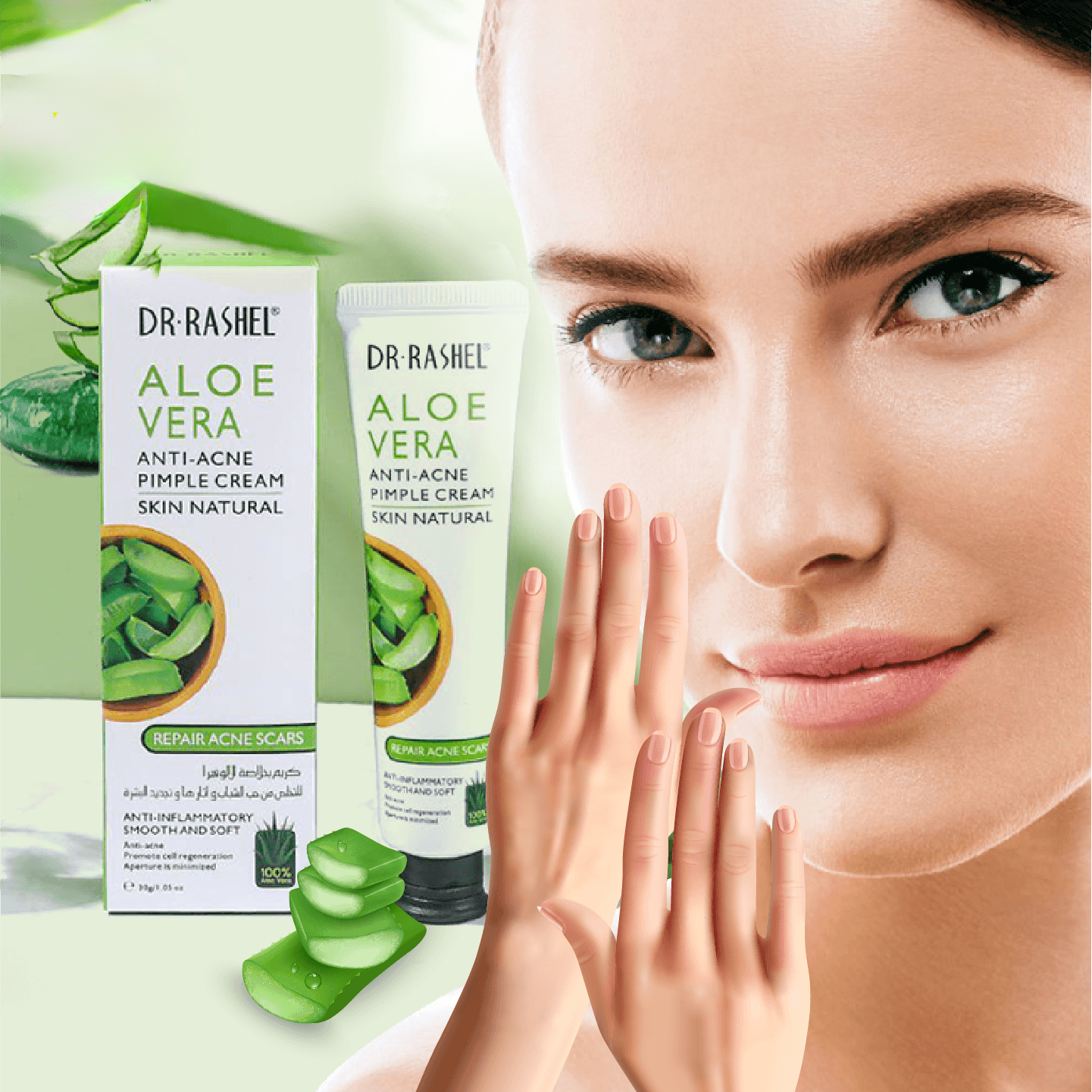 DR RASHEL Natural Skin Care Aloe Vera Anti Acne Pimple Facial Cream - Pinoyhyper