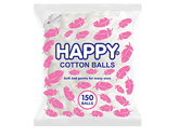 Happy Cotton Balls Soft And Gentle For Many Uses - 150 Balls - Pinoyhyper