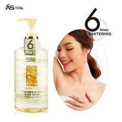 Ashley Shine Niacinamide (Brightening 6x Glow Essence Shower Gel – 500ml )+ (Ultimate Glow Serum 2 in 1 - 520ml) - Combo Offer