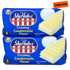 M.Y. San SkyFlakes Cracker Sandwich Creamy Condensada Flavor (150g) - Combo Pack