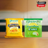 Regent Combo Pack: Japanese Cheese Cake (34g x 10pcs) + Pandan Cake (20g x 10pcs)