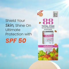 88 Total Care Combo Pack (White Underarm Cream + Pink Whitening Soap + Pink Gluta Whitening SPF50 Sunscreen)