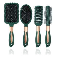 Anti-Tangle Hair Brush & Comb Set – 4 Pcs Paddle Hair Brush Kit for Wet & Dry Hair