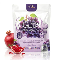 Manee Gluta Camu Zinc – Grape Flavour (20 Sachets × 10g each)