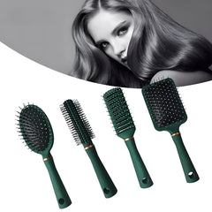 Anti-Tangle Hair Brush & Comb Set – 4 Pcs Paddle Hair Brush Kit for Wet & Dry Hair