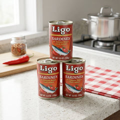 Ligo Red Sardines in Tomato Sauce with Chili 155gm × 3 Cans (Offer)