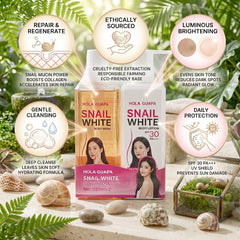 Hola Guapa Snail White Body Wash & Lotion Set – 330ml x 2