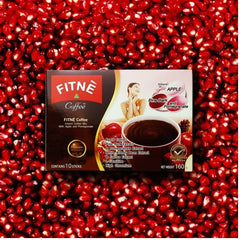 FITNE Premium Instant Coffee Mix – Apple, Pomegranate & L-Carnitine - 15gm × 10 Sachets