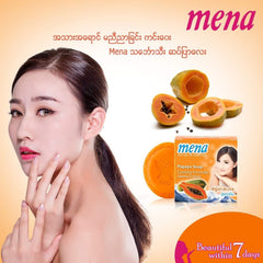 MENA Papaya Soap – Cooling Formular Lightening & Refresh (150g)