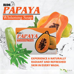RDL Papaya Brightening Soap with Sunscreen – 3X Value Pack (3 x 65g)