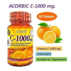 Acorbic C-1000mg Vitamin C Supplement – 30tab
