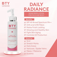BTY Advance Daily Radiance Body Lotion SPF45 PA+++ – 250ml