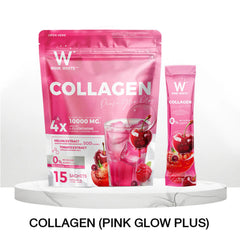 Wink White Collagen Pink Glow Plus 4x L-Glutathione Dipeptide Tripeptide 10000MG - 15 Sachets